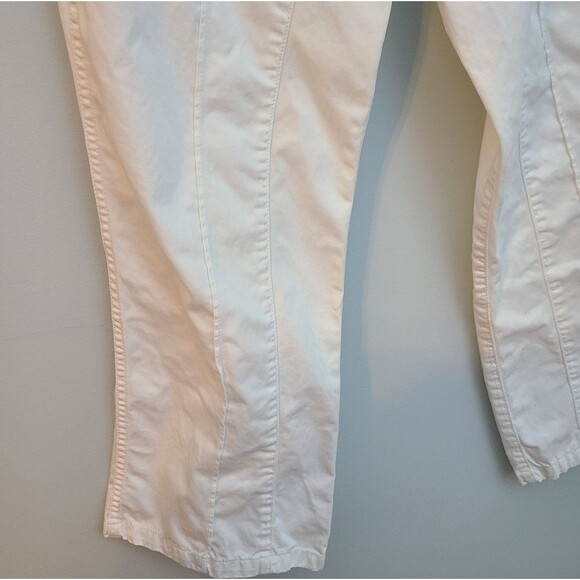 Diesel Womens White Ankle Cotton Low Rise Exposed Seam Pants Size 26 - Picture 6 of 13